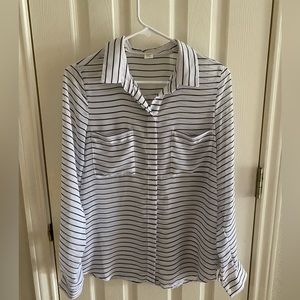 Old navy Long Sleeve Sheer Button Up Top Womens Size s